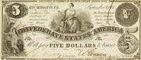 Gallery image for Confederate States of America p19c: 5 Dollars